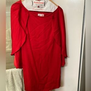 Silk cape dress